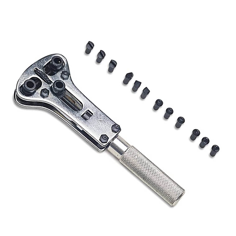 WATCH CASE OPENER KIT 5.5INCH WRENCH 4 SETS OF CLAMPS