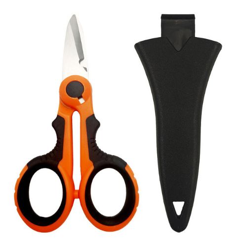 SHEARS ELECTRICAL MULTI PURPOSE STEEL 6INCH WITH COVER ORN/BLK