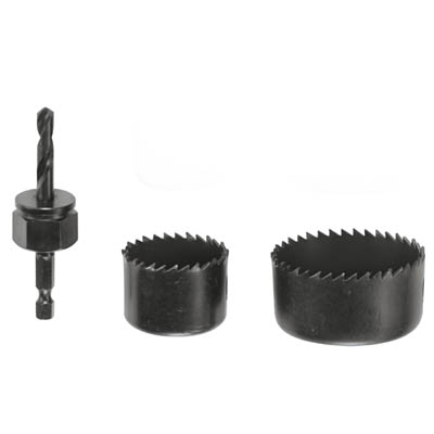 HOLE SAW SET METAL 2 HOLE SAWS WITH 1 ARBOR (2 1/4' & 1 1/4') PCS/PKG