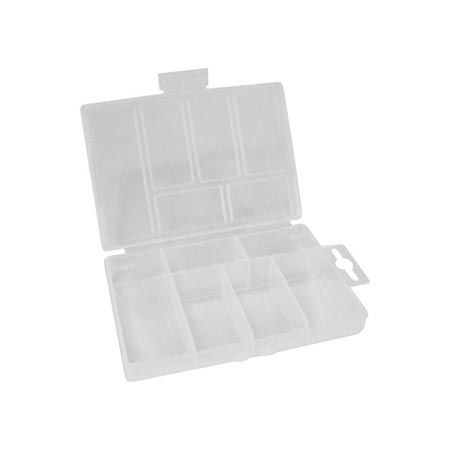 COMPONENT BOX 5.3X3.3X.98IN CLEAR 6 COMPARTMENTS