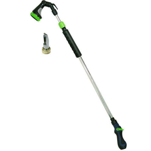 WATERING WAND AND GUTTER CLEANER NOZZLE COMBO TELESCOPING