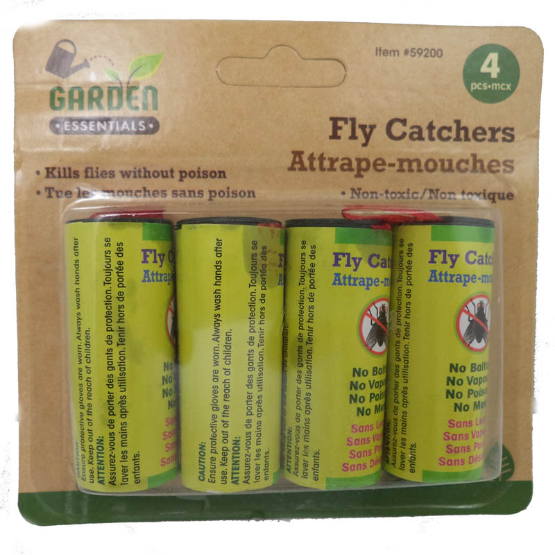 FLY CATCHER RIBBONS 4 PCS PACK  NON-TOXIC PCS/PKG