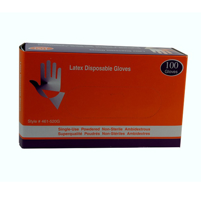GLOVES INDUSTRIAL/FOOD LARGE LATEX POWDERED DISPOSABLE CLEAR PCS/PKG