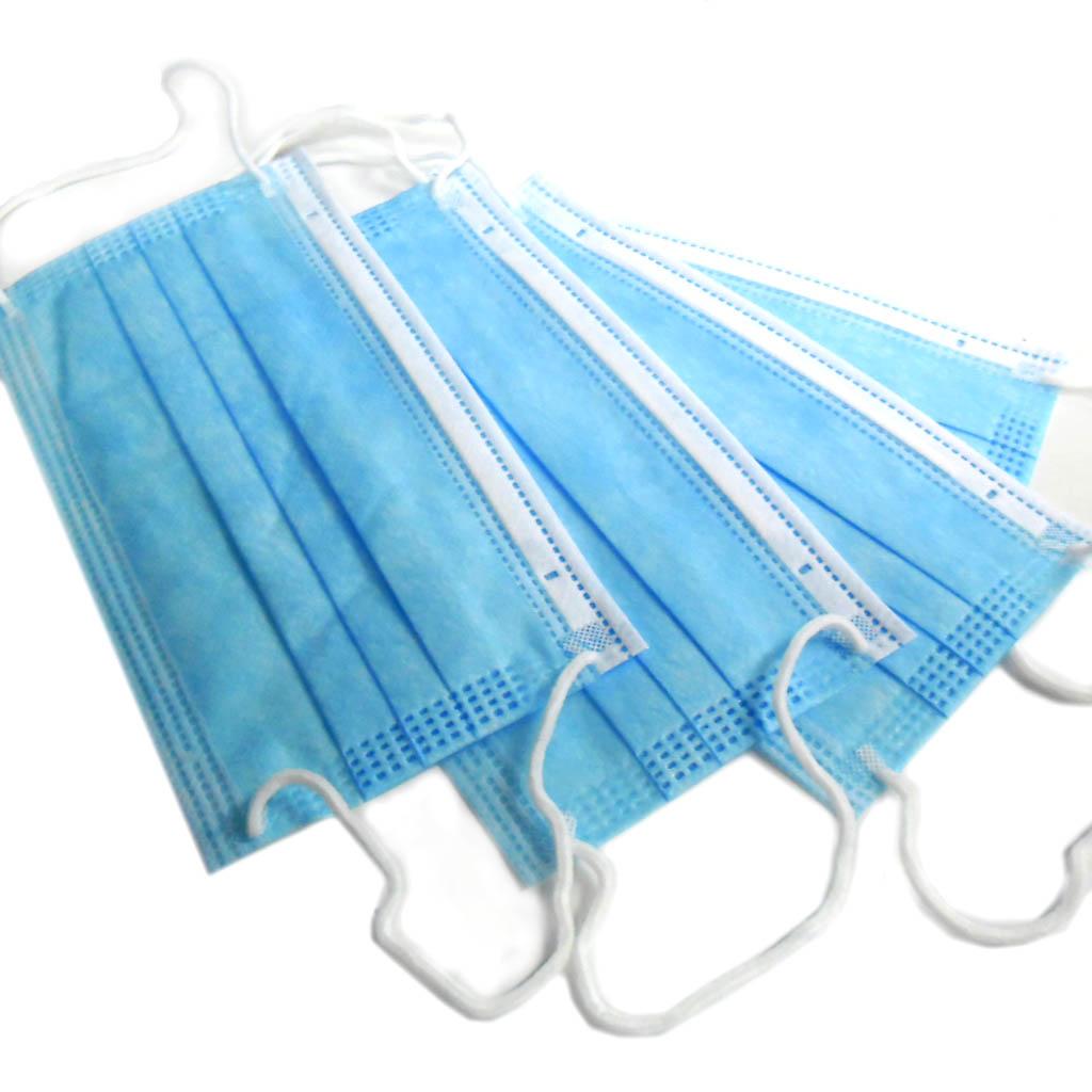 FACE MASK DISPOSABLE W/EAR LOOP BLUE