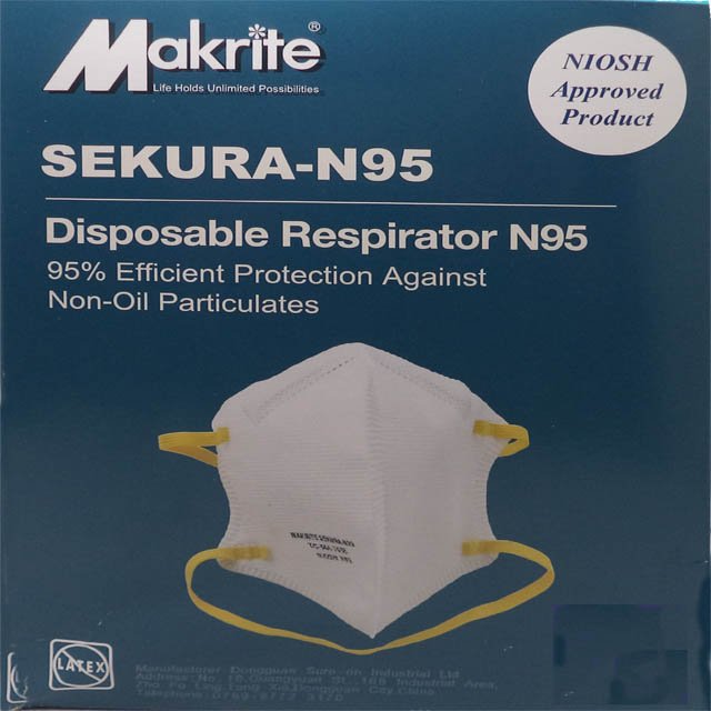 FACE MASK RESPIRATOR N95 95% EFFICIENT DISPOSABLE