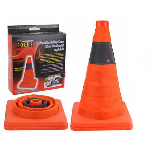 SAFETY TRAFFIC CONE COLLAPSIBLE ORANGE EXTENDS UPTO 12IN