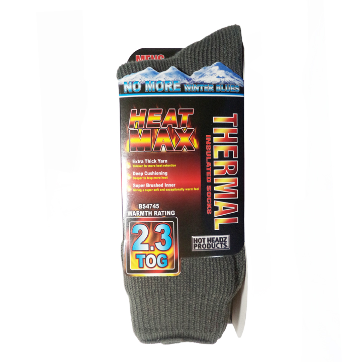 SOCKS THERMAL INSULATED LARGE GREY