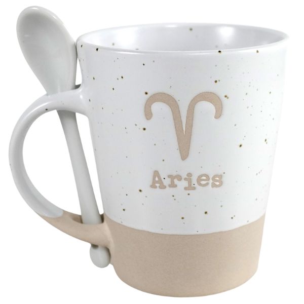 ARIES ZODIAC MUG W/SPOON 