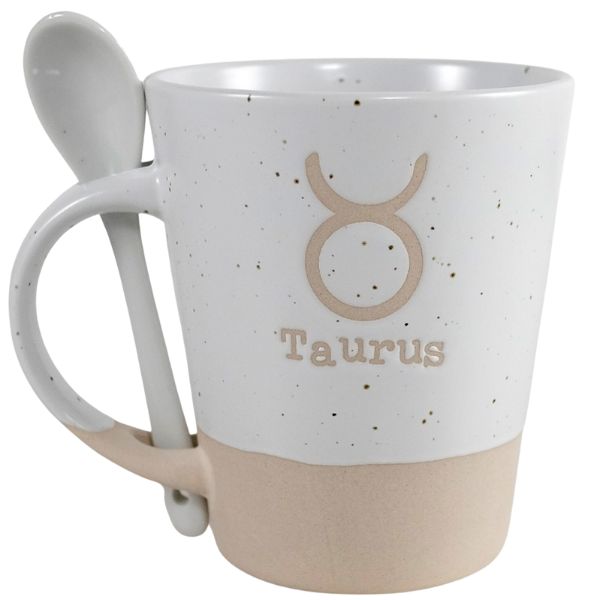 TAURUS ZODIAC MUG W/SPOON 