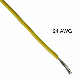 WIRE STRANDED 24AWG 100FT YELLOW TC PVC FT1 300V 105C
