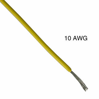 WIRE STRANDED 10AWG 100FT YELLOW TEW PVC FT1 600V 105C