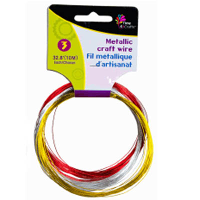 STEEL WIRE 32FT EACH 3PCS/PACK ASSORTED COLORS