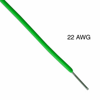 WIRE SOLID 22AWG 25FT GREEN TC PVC FT1 300V 80C
