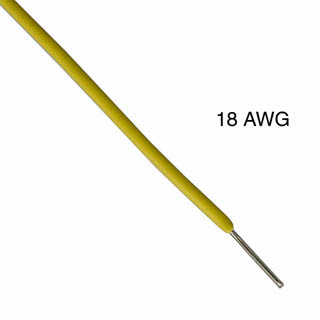 WIRE SOLID 18AWG 100FT YELLOW TEW PVC FT1 600V 105C