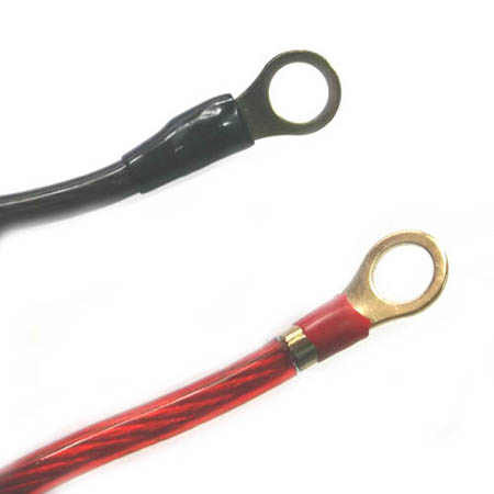 POWER CABLE 8AWG BLK/RED 12FT PURE COPPER