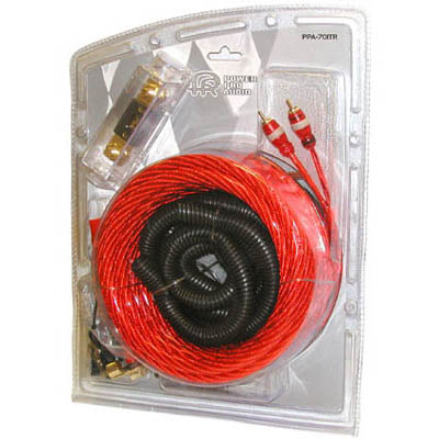 CAR AUDIO KIT 0AWG 2500W 16FT 10AWG SPKR CABLE & WIRING KIT