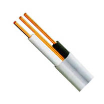 CABLE ELECTRIC 2C/14 10M WHT HOUSEHOLD SOLID FOR DRY LOCATION