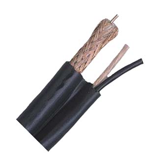 SIAMESE CABLE RG59U 18AWG/2C BLK 500FT