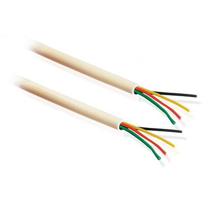 CABLE 4C 22AWG SOL UNSH 500FT WHT