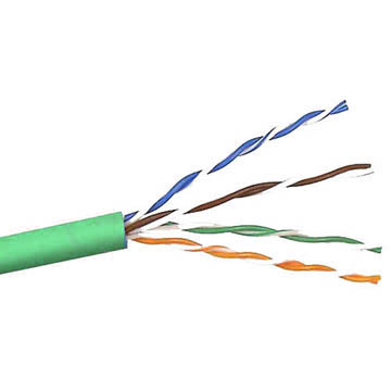 CABLE CAT5E FT4 SOL GRN 500FT UTP 4P/24AWG 350MHZ
