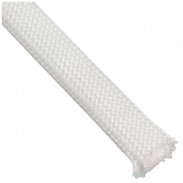 FIBERGLASS EXPANDABLE SLEEVE 1/2 INCH 15FT WHITE 600 DEG C