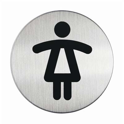 PICTOGRAM-WOMEN'S WC SYMBOL WITH ADHESIVE PADS