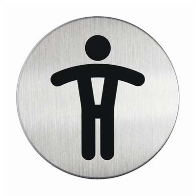 PICTOGRAM-MEN'S WC SYMBOL WITH ADHESIVE PADS