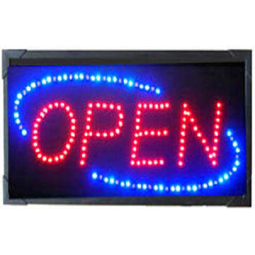 OPEN SIGN LED 19X10IN FLASH OR NO FLASH MULTI COLOR ALPHABETS