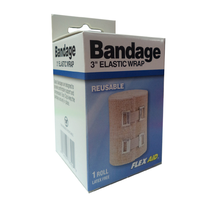 BANDAGE ELASTIC 3IN X 5FT UNSTRETCHED