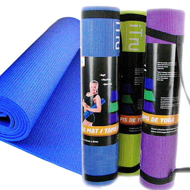 YOGA MAT 72X24IN 6MM THICK ASSORTED COLOR - SAYAL Electronics and Hobbies
