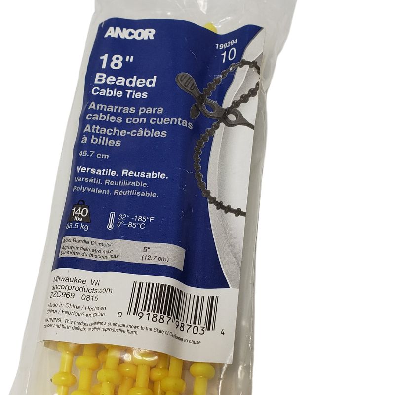 BEADED CABLE TIES / FLEXIBLE STRAPS 1232