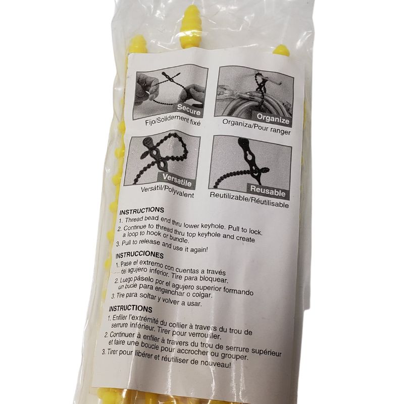 BEADED CABLE TIES / FLEXIBLE STRAPS 1233
