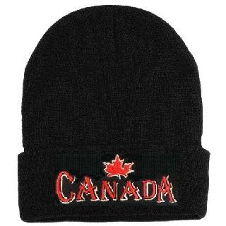 CANADA SOUVENIR WINTER HAT MAPLE LEAF 3D EMB.