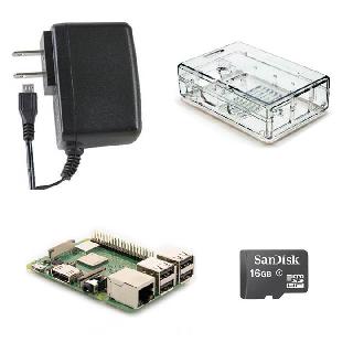 RASPBERRY PI3 B+ STARTER KIT 16G SD CARD W/OS POWER SUPPLY & CASESKU:250420