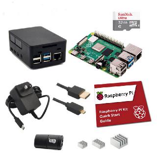 RASPBERRY PI4 B STARTER KIT 8GB 32GB MICRO SD POWERSUPPLY & CASESKU:263068