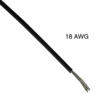 WIRE STRANDED 18AWG 100FT BLACK TC PVC FT1 300V 105CSKU:229974