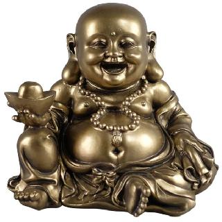 LAUGHING BUDDHA STATUE IN SITTING POSITION 8X6X6INSKU:263973