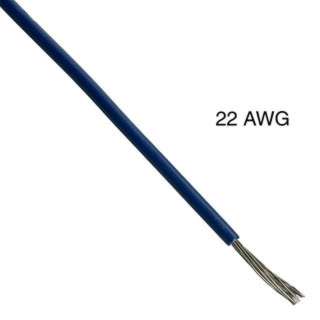 WIRE STRANDED 22AWG 100FT BLUE TC PVC FT1 300V 105CSKU:229981