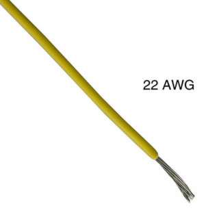 WIRE STRANDED 22AWG 100FT YELLOW TC PVC FT1 300V 105CSKU:229984