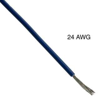 WIRE STRANDED 24AWG 100FT BLUE