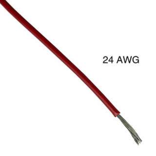 WIRE STRANDED 24AWG 100FT RED