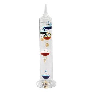 GALILEO THERMOMETER-14IN TALL WITH 5 FLOATING  SPHERESSKU:229914