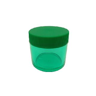 JAR CLEAR 1 OZ. PLASTIC GREEN SKU:250193