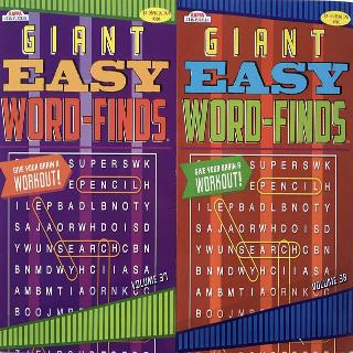 GIANT EASY WORD FINDS 2 BOOKS