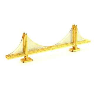 GOLDEN GATE BRIDGE GOLD METAL EARTH 3D LASER CUT MODELSKU:239198