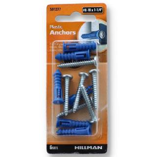 ANCHOR PLASTIC BLUE WITH SCREWS