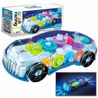 TRANSPARENT CAR WITH LED MUSIC