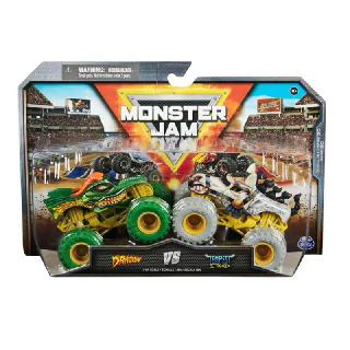 MONSTER JAM TRUCKS 1:64 SCALE DRAGON VS TEMPEST STEED 2PACK