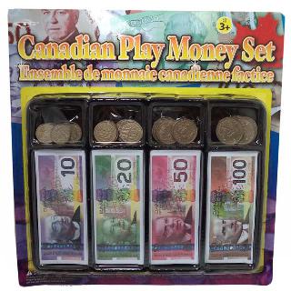 CANADIAN PLAY MONEY SET ASSORTED COINS AND BILLSSKU:256912