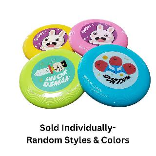 FLYING DISC 10IN ASSORTED STYLES AND COLORS Stock Number: 6561-PG2 $3.95